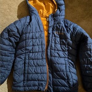 Columbia Kids Navy and Mustard Puffer Jacket